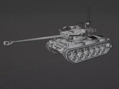 T26E1   Super Pershing Low-poly 3D model