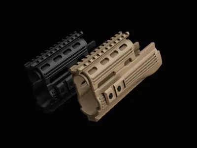 AK74 - AKM - Tactical Parts Low-poly 3D model