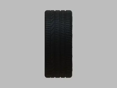 Miniature Vossen HF-4T Rim and Tire - 3D Print - No Textures 3D print model