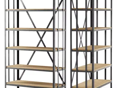 Metal rack middle  Low-poly 3D model