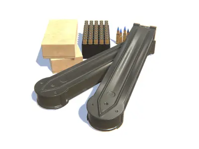 5-7x28 Ammo Pack Low-poly 3D model