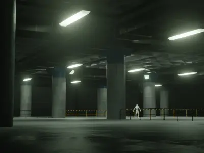 Realistic Industrial Environment 3D model