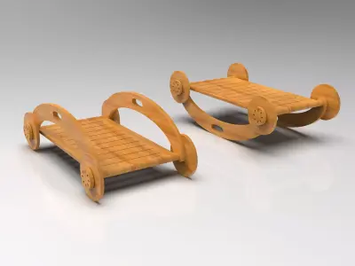 Kids Play Swing Wheel 3D model