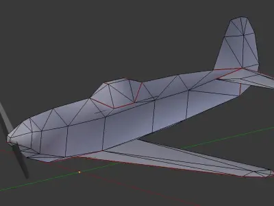 Apocalyptic Fighter Plane Free low-poly 3D model