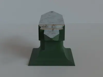 Old green anvil Low-poly 3D model