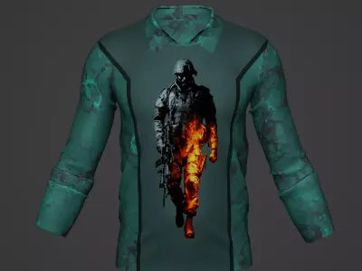 Military Soldier Clothing T-shirt Low-poly 3D model purchase