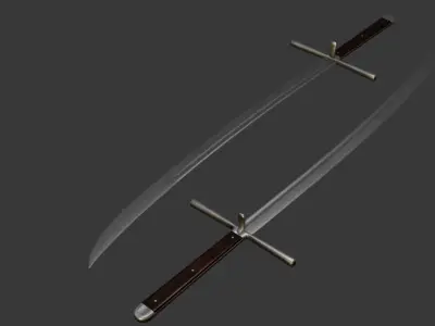 Kriegsmesser war knife Low-poly 3D model