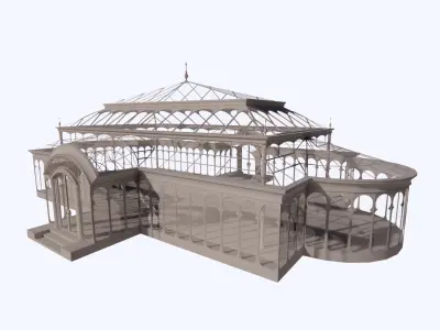 Glass building-Commercial building-building classic 3D model buy