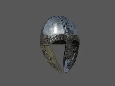 Viking helmet Low-poly 3D model 3