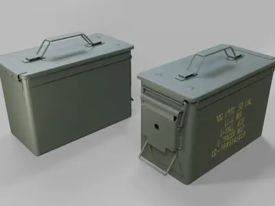 Ammo Boxes Low-poly 3D model order