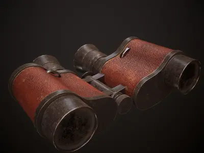 Old Binoculars Low-poly 3D model purchase