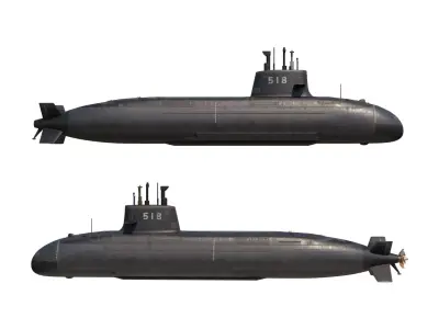 Taigei class Attack Submarine SSK 29SS Japan Navy JMSDF 3D model