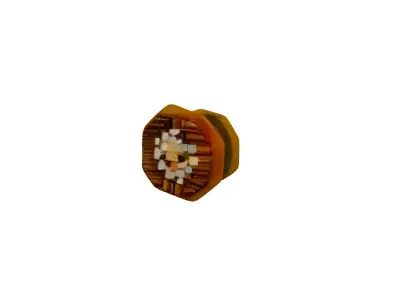 Antique Marquetry Drawer Knob Low-poly 3D model