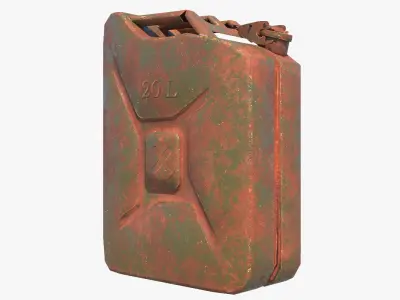 Jerrycan Old Low-poly 3D model