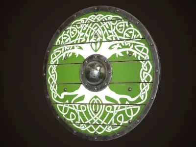 Viking Shield 10 Low-poly 3D model