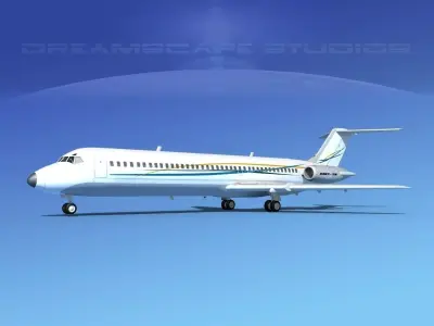 Douglas DC-9-40 Executive 3 3D model