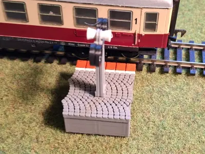 Single Edge Platform Clocks 1-87 FDM color 3D print model