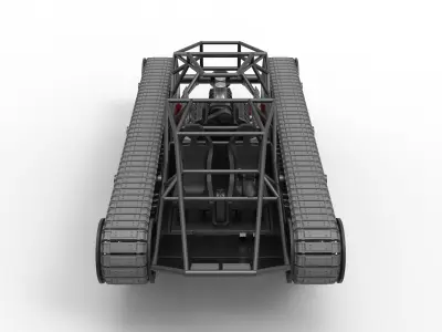 Tracked vehicle Scale 1 to 25 3D print model