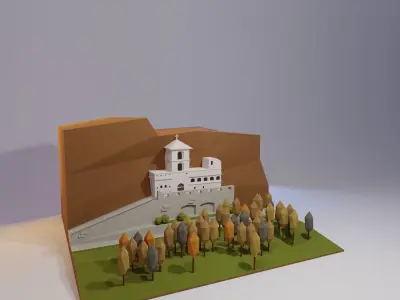 Landmarks of  the world L-M Low-poly 3D model
