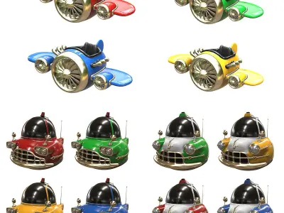 Stylized car 3d model pack