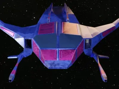 SC1 Victory Space Fighter Low-poly 3D model Low-poly 3D model