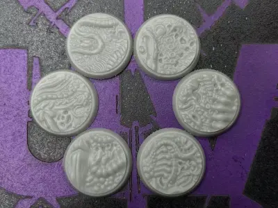 gigeresque bases 25mm 3D print model