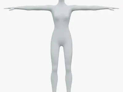 Animated Female Mannequin 03 PBR 3D model