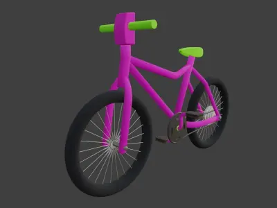 Bike Low Poly bicycle 3D model