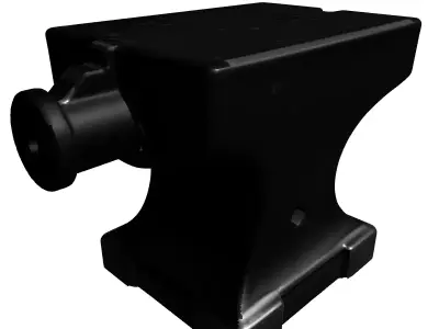 Industrial Anvil Vise Base Low-poly 3D model
