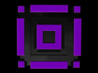 Abstract sci-fi cube Low-poly 3D model