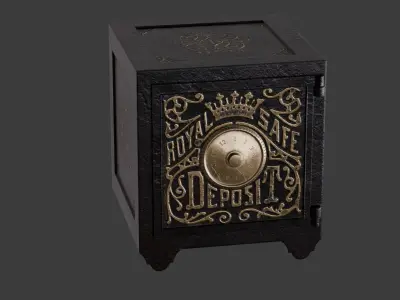 Vintage safe 3D model buy
