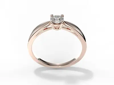 Solitaire ring tif stlye 3D print model