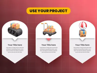 Modern Delivery and Logistics Service  3d icon set 3D model