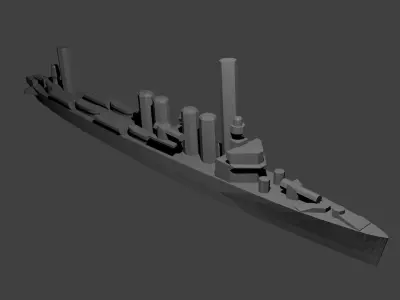 US Wickes Class Destroyer Warship 3D print model