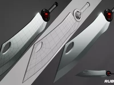 Game Ready - 3D Sword002 Low-poly 3D model