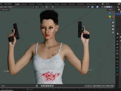 3D Character Girl Last Of Us Apocalypse   3D model
