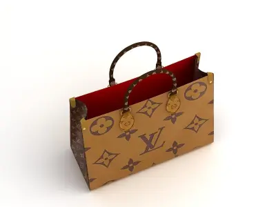 Louis Vuitton Leather Bag 2 3D model