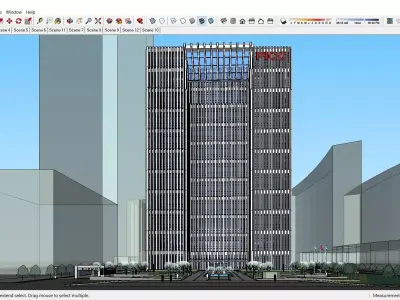 Sketchup Commercial Office Complex 212 3D model