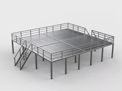 Metal platform 02 3D model