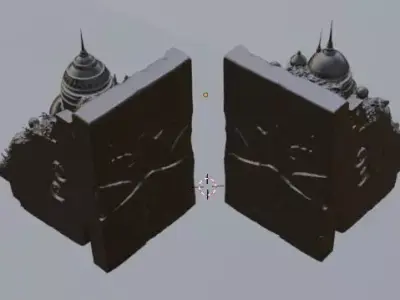 Abyss Station Mariana Trench Dieselpunk Bookend Unscaled 3D print model