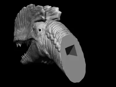 Dilophosaur Head 3D print model