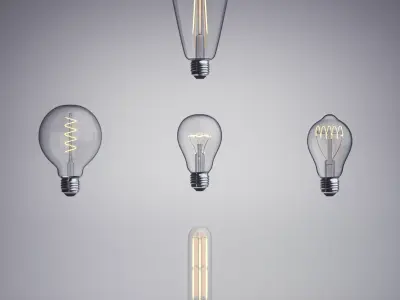 Industrial Light Bulbs 3D Model Pack