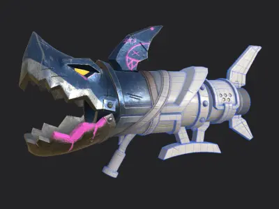 Jinx Guns weapon PBR Low-poly 3D model
