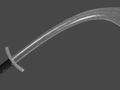 Khora sword with Caroling handle Low-poly 3D model