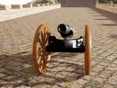 CANON WITH ANIMATION Low-poly 3D model