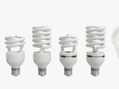 Light Bulb Pack Low-poly 3D model