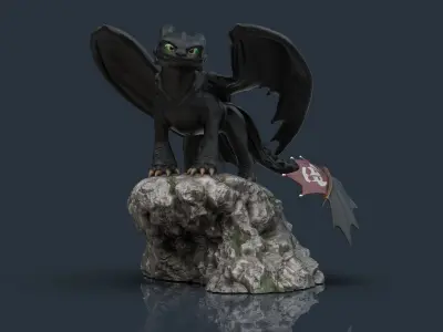 Toothless - How to train your dragon for 3d print model 3D print model