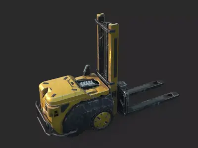 Future Sci-Fi Autonomous Forklift 3D model