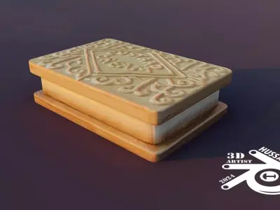 Cream Biscuit Low-poly 3D model