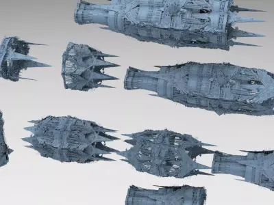 Grand Cigar zeppelin Mega Ship collection 2 3D model